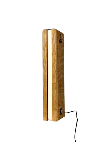 Veioză handmade din stejar masiv cu LED dimabil încastrat