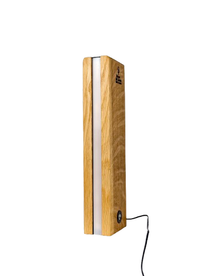 Veioză handmade din stejar masiv cu LED dimabil încastrat