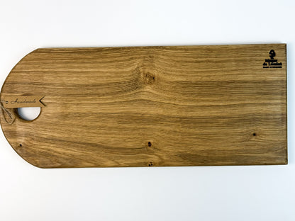 Platou lung din lemn masiv de stejar – handmade, finisat natural