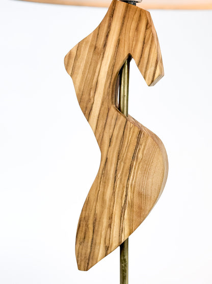 Lampă decorativă „Smaranda” din lemn de măslin – handmade