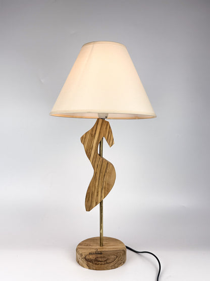 Lampă decorativă „Smaranda” din lemn de măslin – handmade