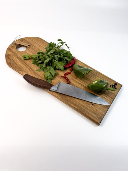 Platou lung din lemn masiv de stejar – handmade, finisat natural