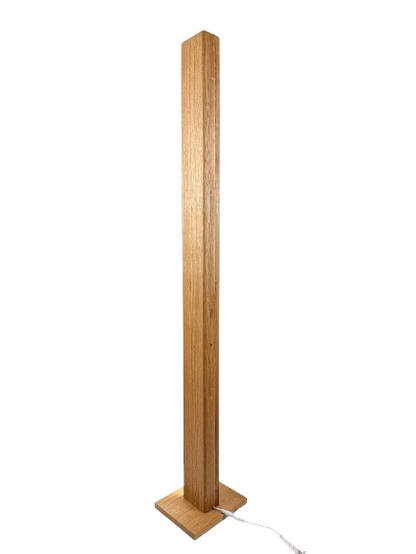 Lampa decorativa de podea din stejar cu LED smart dimabil – iluminat ambiental tip veioza