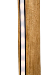 Lampă de podea handmade din stejar masiv cu LED Philips Hue RGB