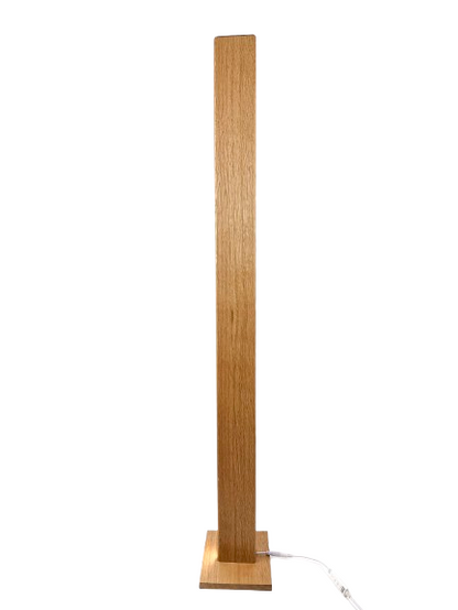 Lampa decorativa de podea din stejar cu LED smart dimabil – iluminat ambiental tip veioza