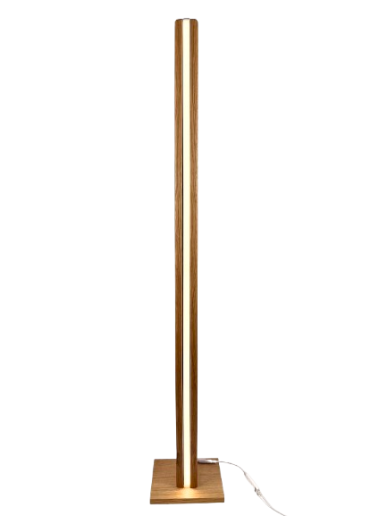 Lampa decorativa de podea din stejar cu LED smart dimabil – iluminat ambiental tip veioza
