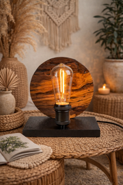 Lampă handmade „Amurg” din lemn de măslin