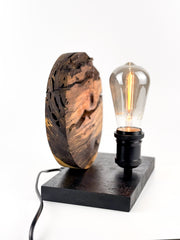 Lampă handmade „Amurg” din lemn de măslin