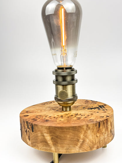 Lampă handmade din lemn de plop