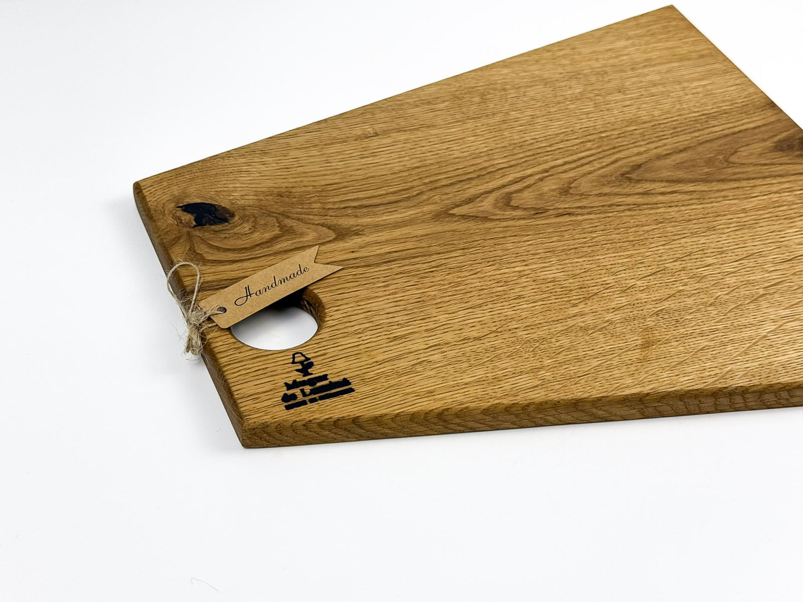 Platou de Servire din Lemn Masiv de Stejar – Handmade, Design Unicat