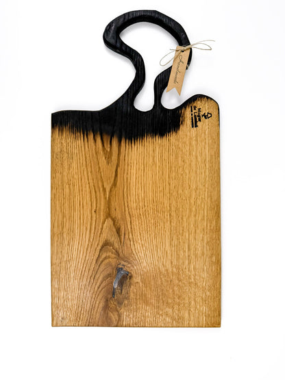 Platou de Servire din Lemn Masiv de Stejar – Handmade, Design Unicat
