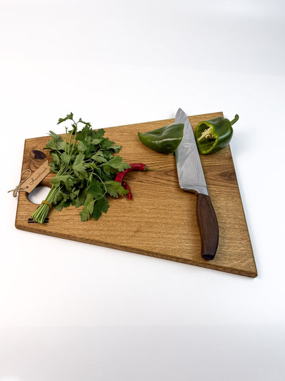 Platou de Servire din Lemn Masiv de Stejar – Handmade, Design Unicat