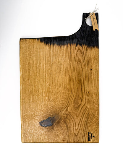 Platou de Servire din Lemn Masiv de Stejar – Handmade, Design Unicat