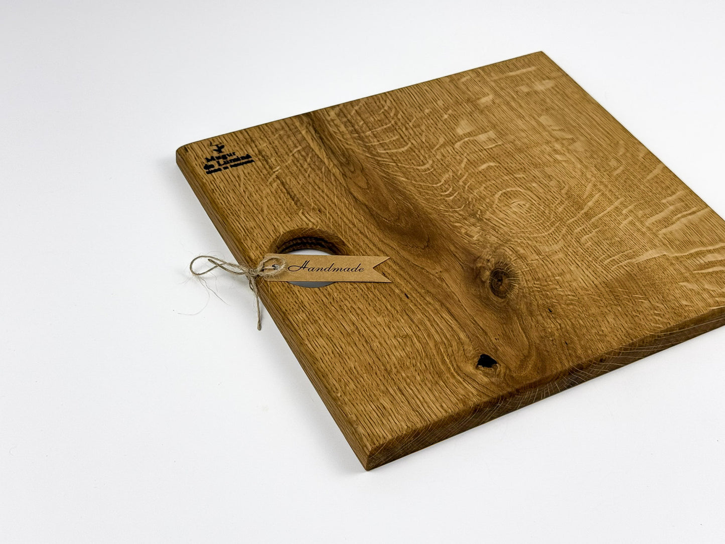 Platou de Servire din Lemn Masiv de Stejar – Handmade, Design Unicat