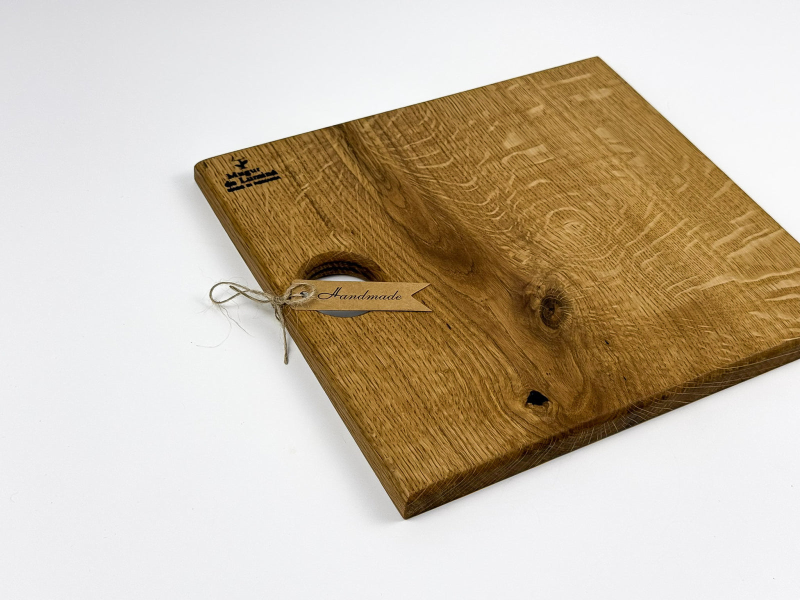 Platou de Servire din Lemn Masiv de Stejar – Handmade, Design Unicat