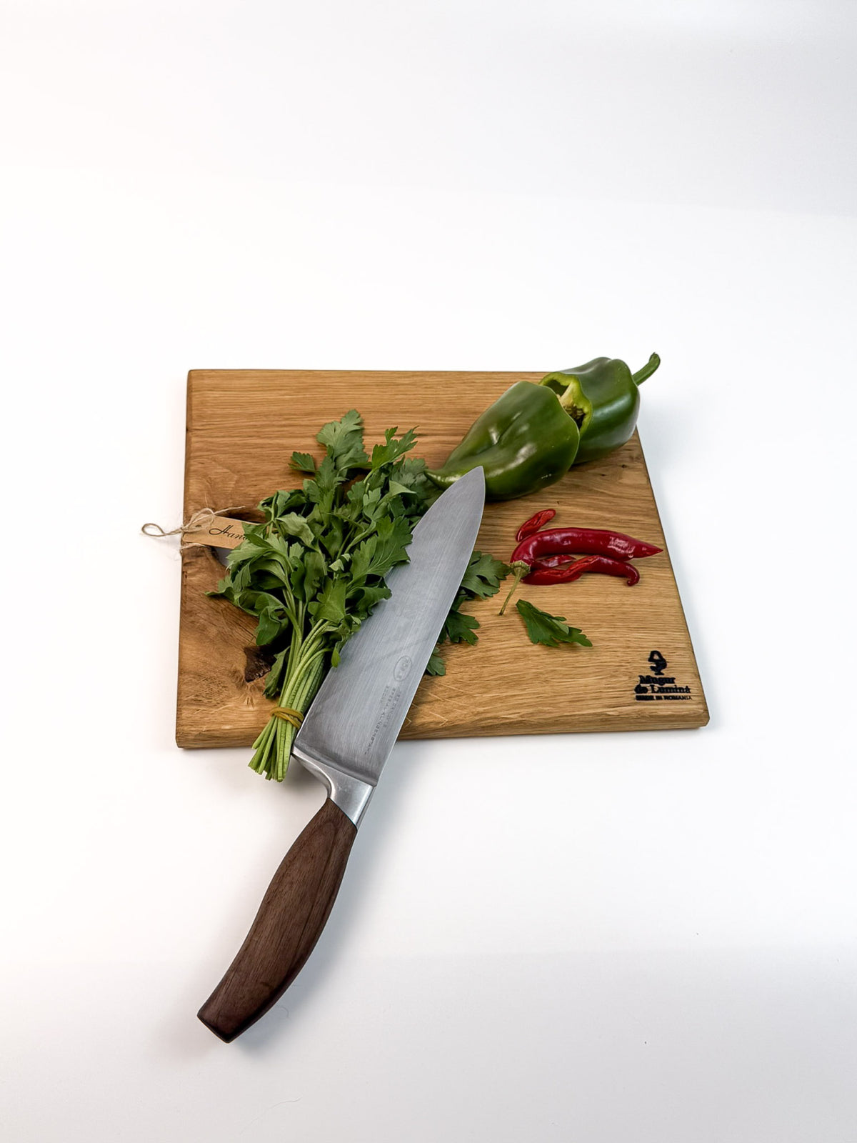 Platou de Servire din Lemn Masiv de Stejar – Handmade, Design Unicat