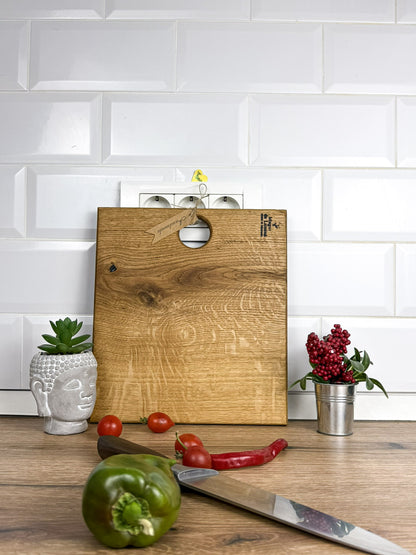 Tocător mare din lemn masiv de stejar, handmade, finisat natural – platou servire unicat