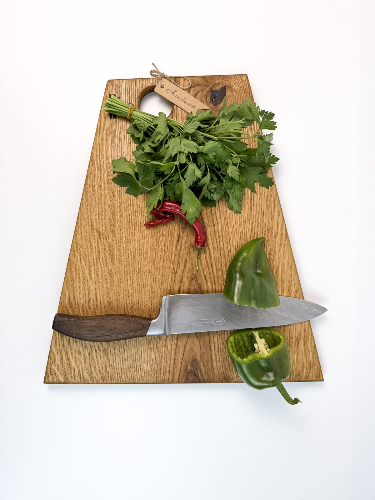 Platou de Servire din Lemn Masiv de Stejar – Handmade, Design Unicat