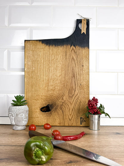 Tocător mare din lemn masiv de stejar, handmade, finisat natural – platou servire unicat