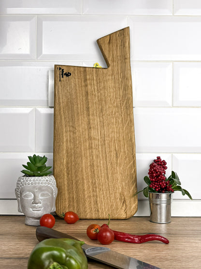 Tocător din lemn masiv de stejar – handmade, finisat natural